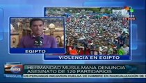 Hermandad Musulmana denuncian más de 100 muertos en El Cairo