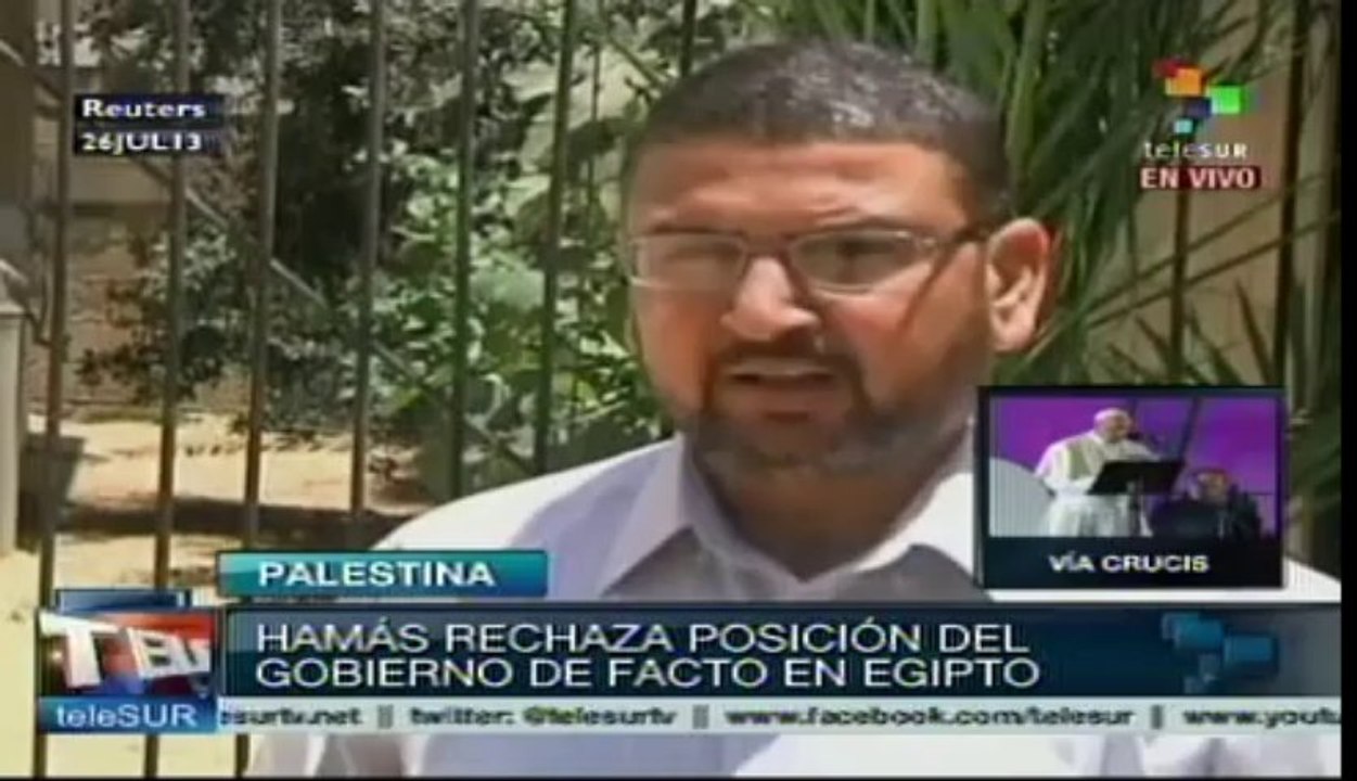 Hamas rechaza acusaciones de Egipto de apoyar a simpatizantes de Mursi