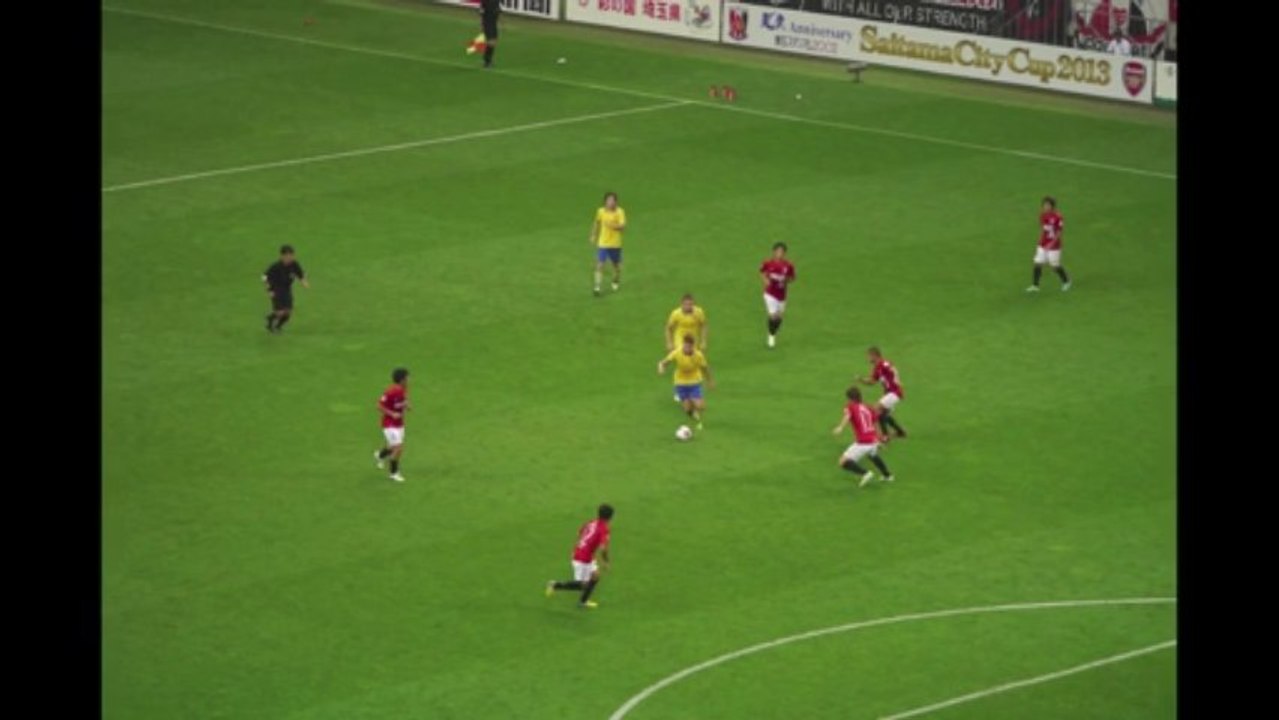 Ramsey dribble - Urawa Red Diamonds vs Arsenal  26/7/2013 Friendly