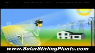 FREE ENERGY discovered!!!  Solar Stirling Plant, working proof