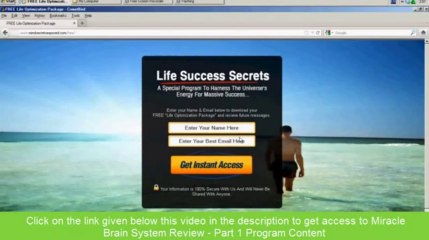 Miracle Brain System Review - Part 1 Program Content