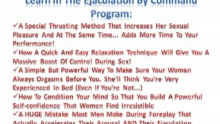 Ejaculation By Command Review - Is Ejaculation By Command a Scam!