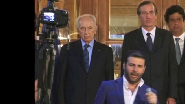 David SERERO chante LA MARSEILLAISE devant Mr Shimon PERES - Fete Nationale du 14 Juillet 2013