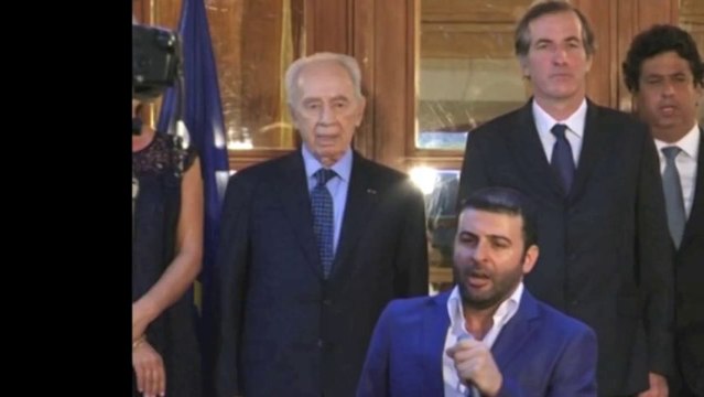 French baritone David SERERO sings HATIKVAH for President Shimon PERES