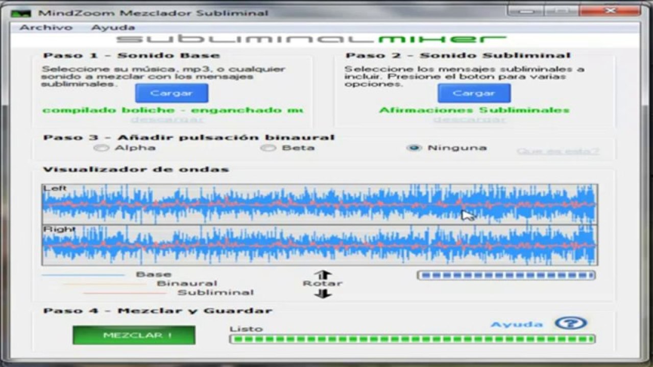 Tutorial como usar el programa Mindzoom de afirmaciones positivas video 2