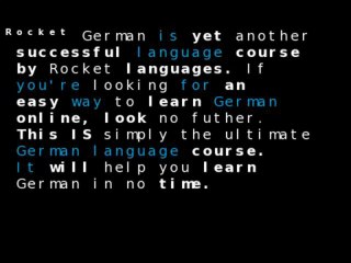 Rocket German Review - Learn German Online