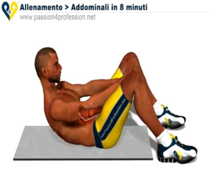 Allenamento addominali in 8 minuti. per addominali perfetti e scolpiti in poco tempo