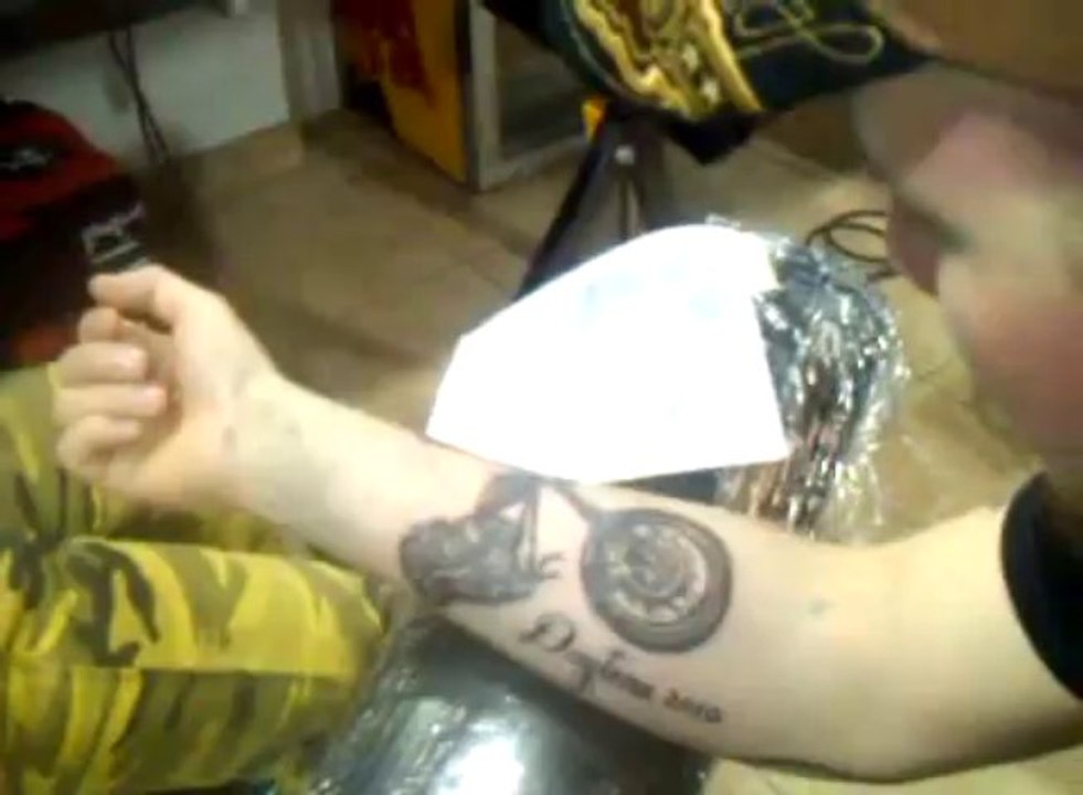 Italian Biker Club Gets Their Chopper Tattoo by Cheeky