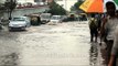 Heavy rains flooding the roads of New Delhi