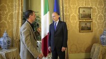 Roma - Il presidente del Consiglio, Enrico Letta, intervistato dalla tv greca (26.07.13)
