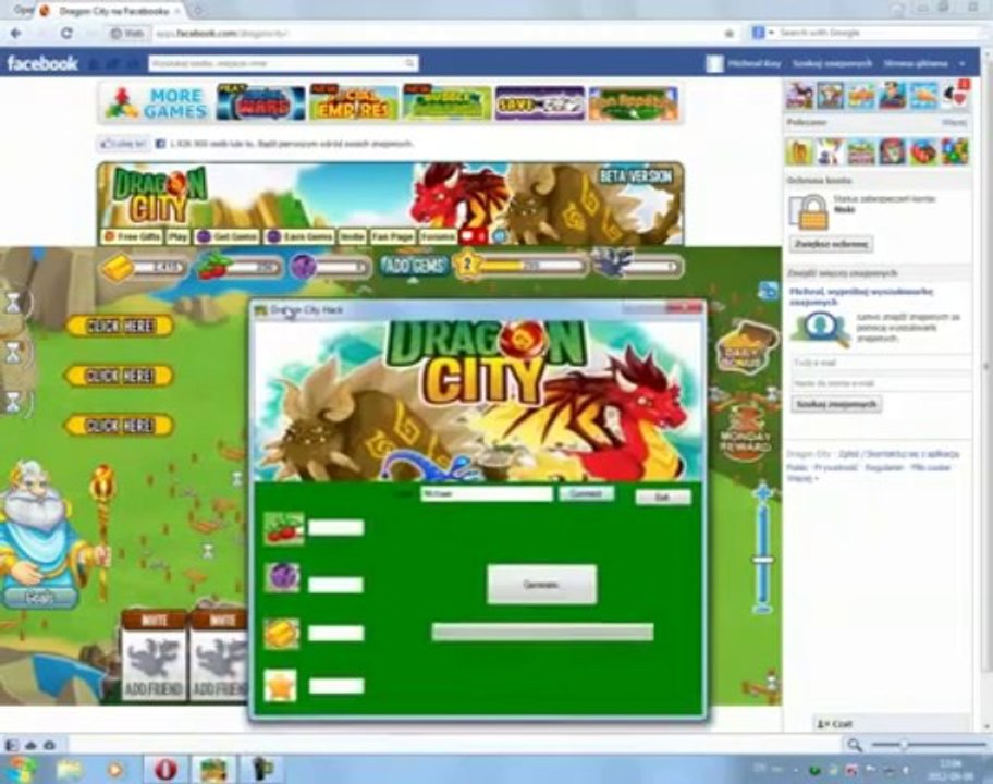 Hack de dragon city Gemas+ORO+COMIDA 2013