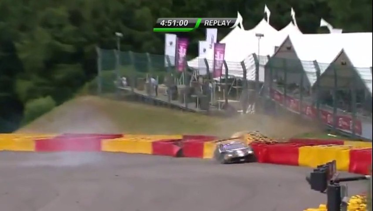 24H Spa Francorchamps Blancpain Endurance 2013 Machiels Big Crash