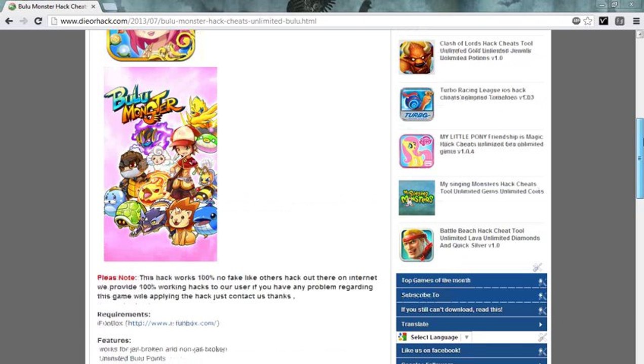 Bulu Monster Hack Cheats Unlimited Bulu Points Unlimited Skill points