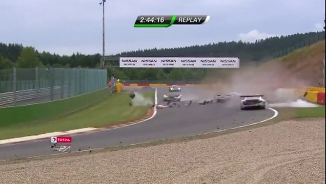 24h Spa 2013 Blancpain Endurance Series Dockerill and Ide Massive Crash