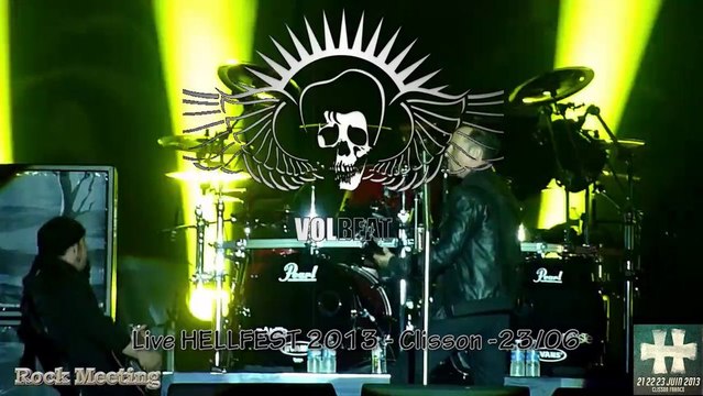 HELLFEST 2013 VOLBEAT Evelyn with Mark Barney Greenway from Napalm Death