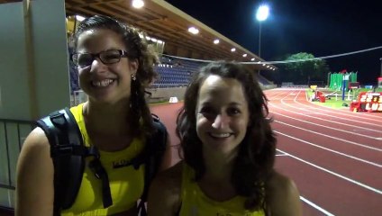 CS 2013 - 100m Femmes - Finale - Interview Fanette et Aurélie Humair