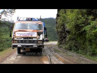 Trucks stranded in Guptkashi
