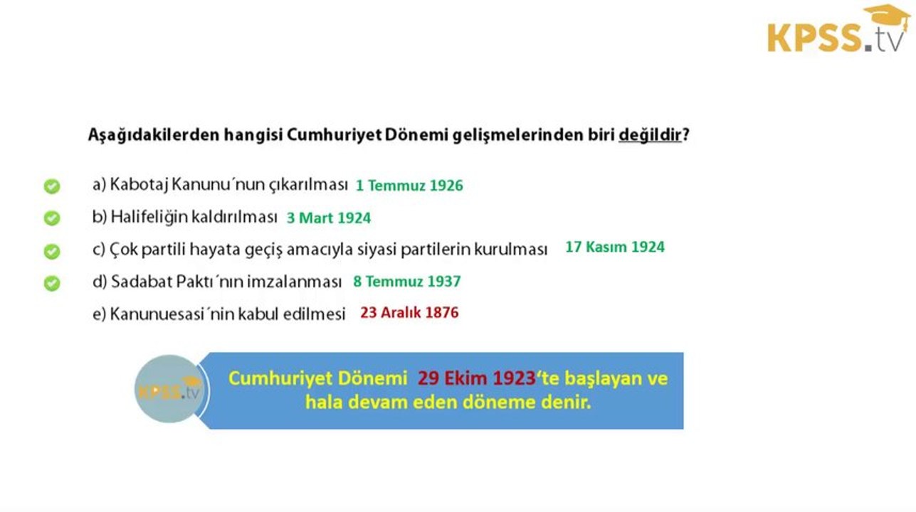 KpssTv | 2011 Kpss Lisans - Genel Kültür  25. Soru