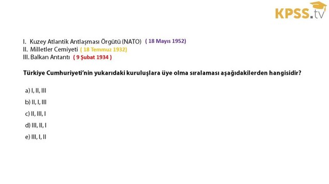 KpssTv | 2011 Kpss Lisans - Genel Kültür 28. Soru