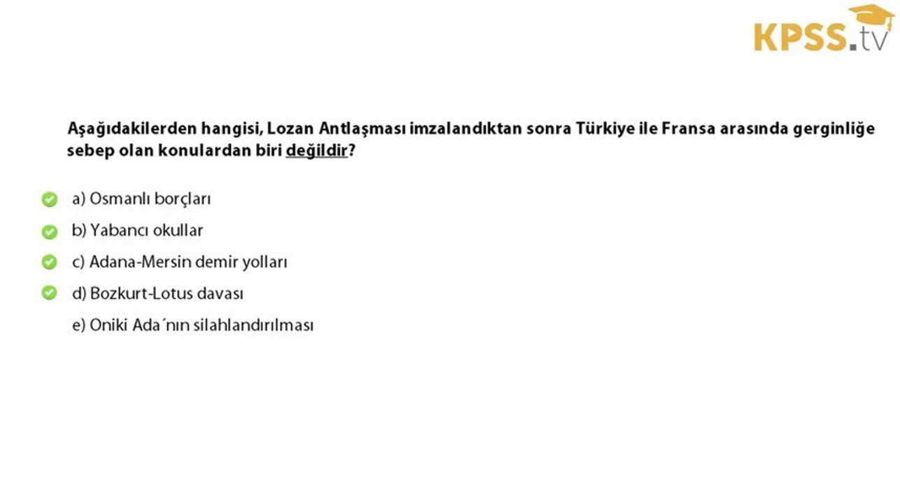 KpssTv | 2011 Kpss Lisans - Genel Kültür  29. Soru