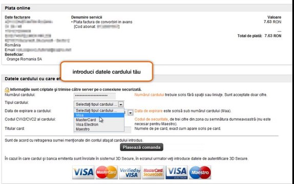 contul tau Orange: cum platesti factura online