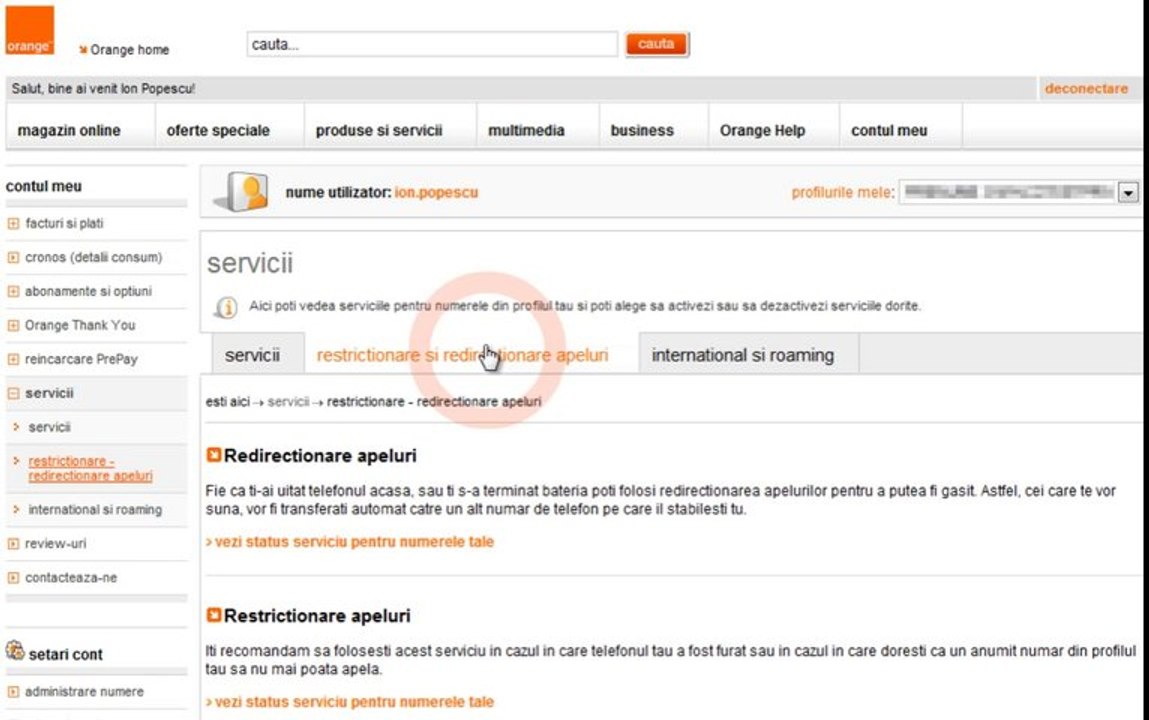 contul tau Orange: cum restrictionezi un numar de telefon