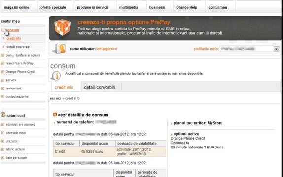 contul tau Orange: cum vezi cat credit mai ai