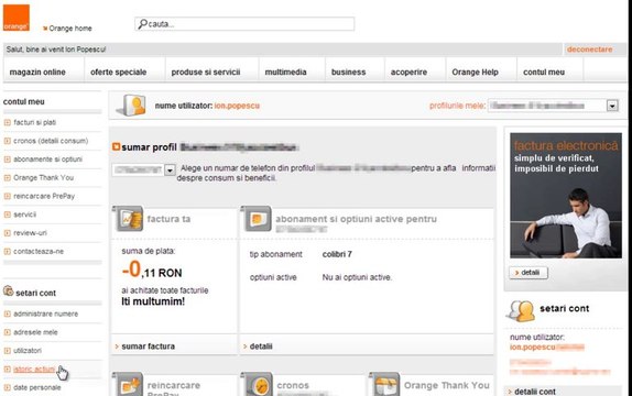 contul tau Orange: cum vezi istoricul actiunilor din contul tau de abonat