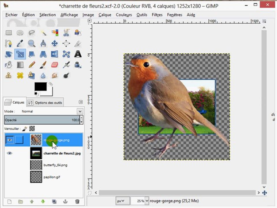 Tuto GIMP- Outil de mise à l'écnelle