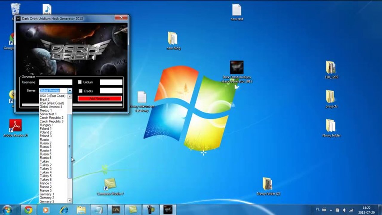 Darkorbit Uridium Credits Hack Pirater Generator 2013