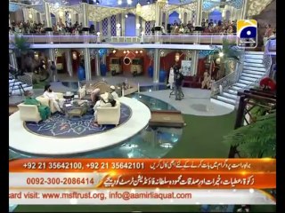 19th Iftari Rah e Naiki Part 1 in Amaan Ramazan with Aamir Liaquat 1434h 29-7-2013 -007