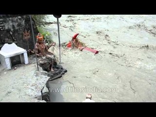 Submerged temples at the time of Uttarakhand flood