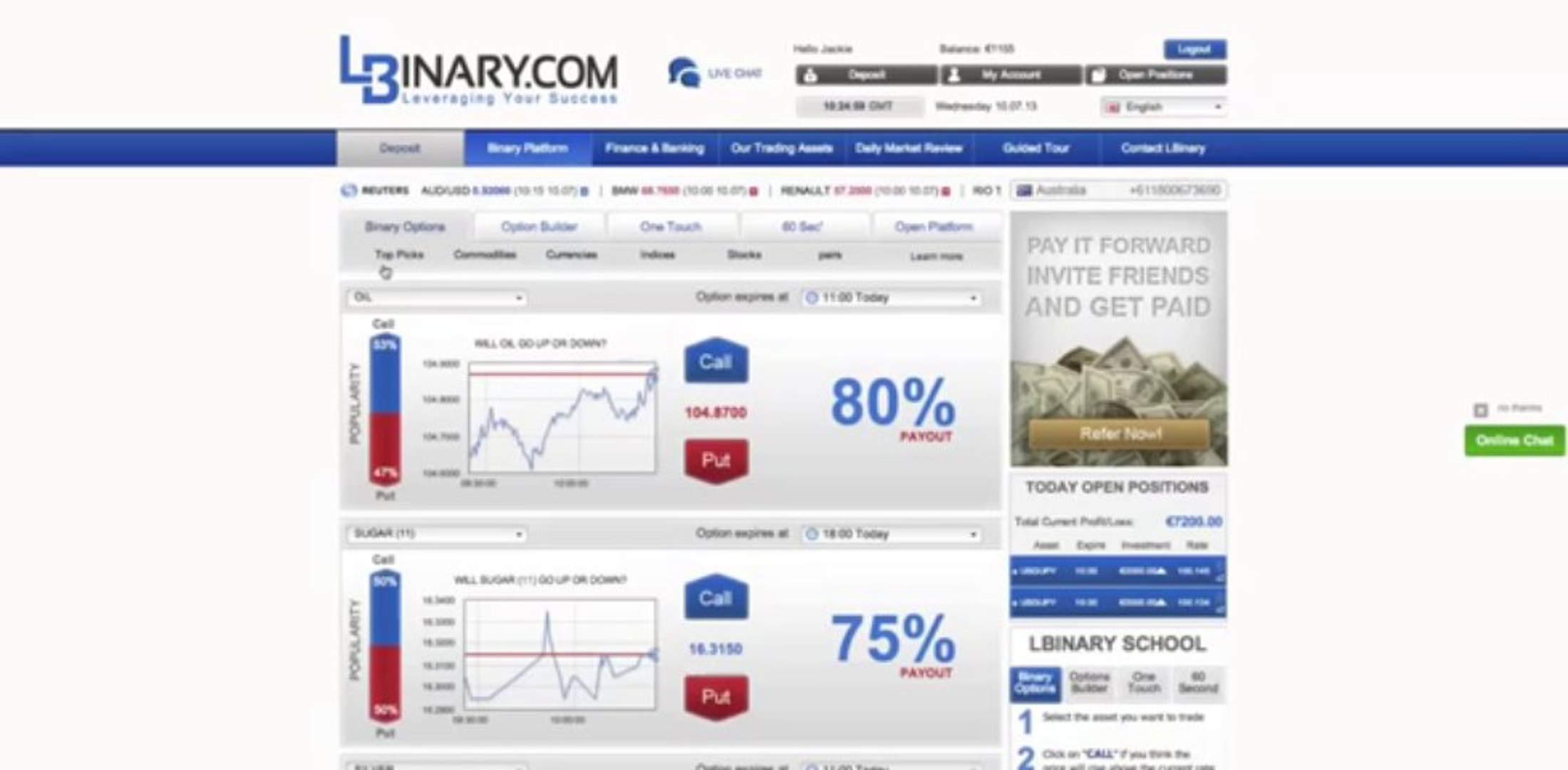 ⁣How to Trade using LBinary