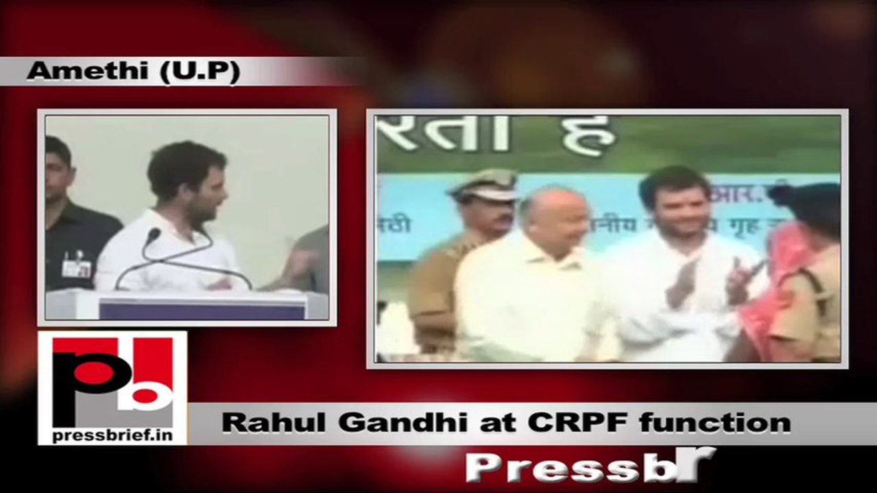 Rahul Gandhi speaks at CRPF function in Amethi Part 02