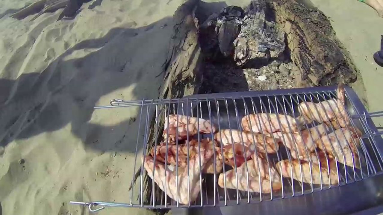 L'équipage de Tara profite du beau temps pour aller à la plage au bord du Ienissei. Aux dires des habitants de Doudinka, il n'a pas fait aussi chaud depuis 1972 © A.Deniaud/ francetv nouvelles écritures/Thalassa/Tara Expéditions