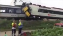 Un train en Suisse déraille et fait 40 bléssés et 1 mort!