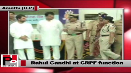 Rahul Gandhi at foundation-laying function for CRPF recruitment centre in Amethi
