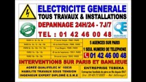 ELECTRICITE DEPANNAGE 24/24 -- 0142460048 -- PARIS 8eme -- ELECTRICIEN AGREE