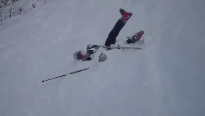 Amazing skiing backflip Fail.