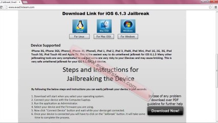 iOS 6.1.3 jailbreak Visit Site http://www.evad3rsteam.com/ Evad3rs Team