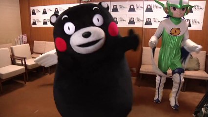 人気のゆるキャラ「くまモン」が来県