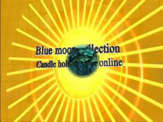 Blue moon collection candle holder glass online