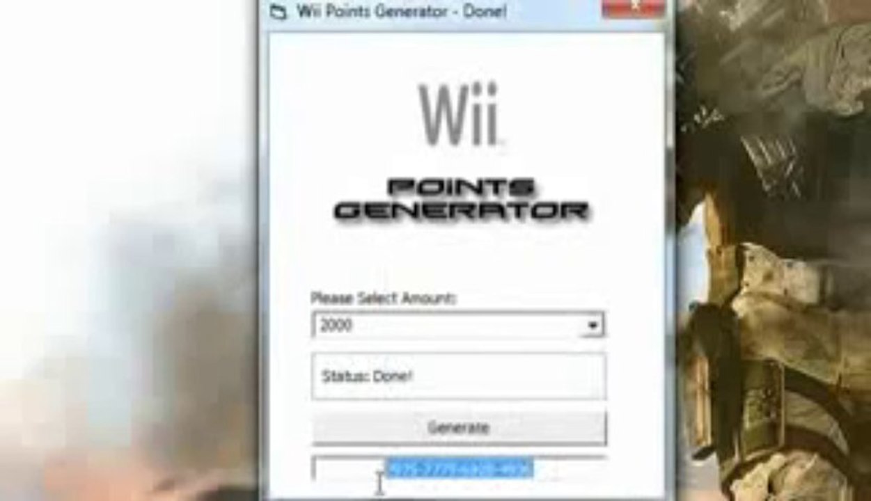 Wii Points Generator Upadted Updated 2013 See Description Updated 2013