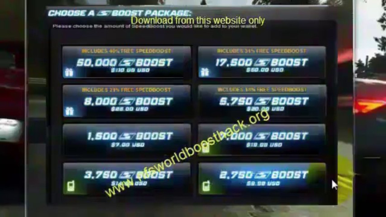 NFS World Boost Generator