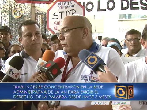 Trabajadores del Inces exigen derecho de palabra a la Comisión de Desarollo Social de la AN