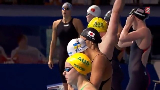 Finale 100m dos (F) - ChM 2013 natation