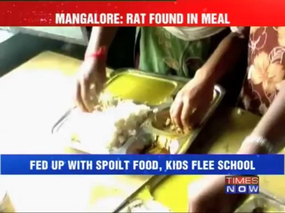 Fed up with spoilt food, kids flee school