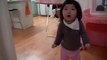 Adorable Korean child Chased By Dad - cutest toddler ever.
