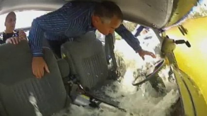 Woman survives plummet off bridge