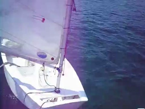 Tommaso - prima prova di scuffia - Scuola di vela Pantelleria - 29/07/2013